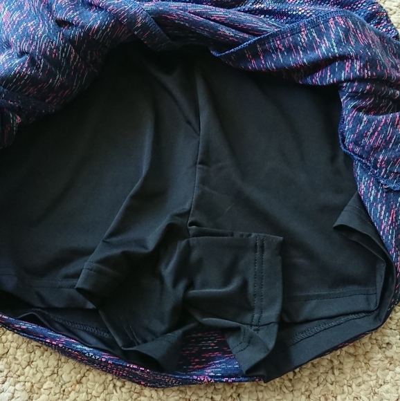 DAILY SPORTS BORN IN SWEDEN Navy Purple Zippered Tennis Skort XS - Picture 2 of 12